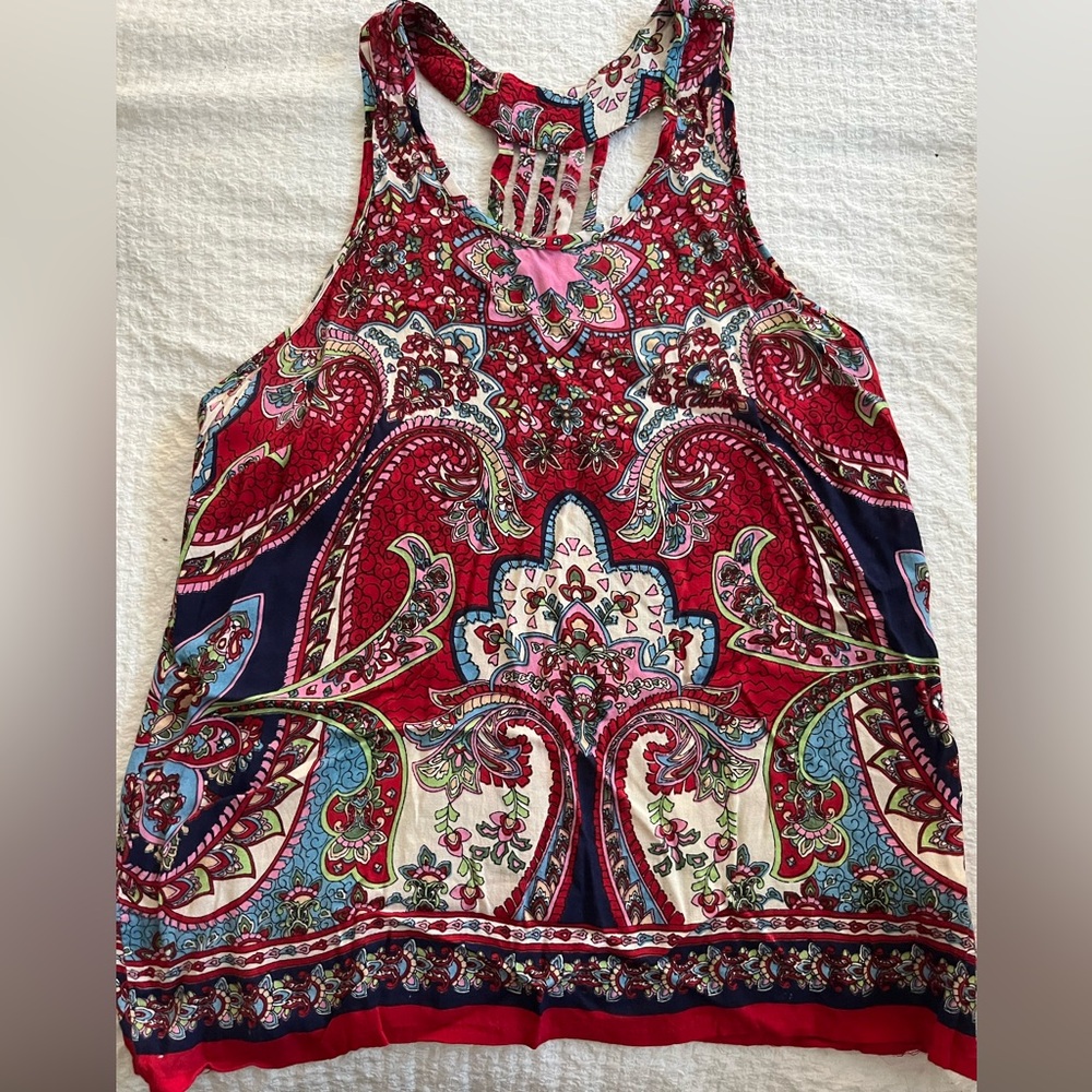 Racer Back Printed Top